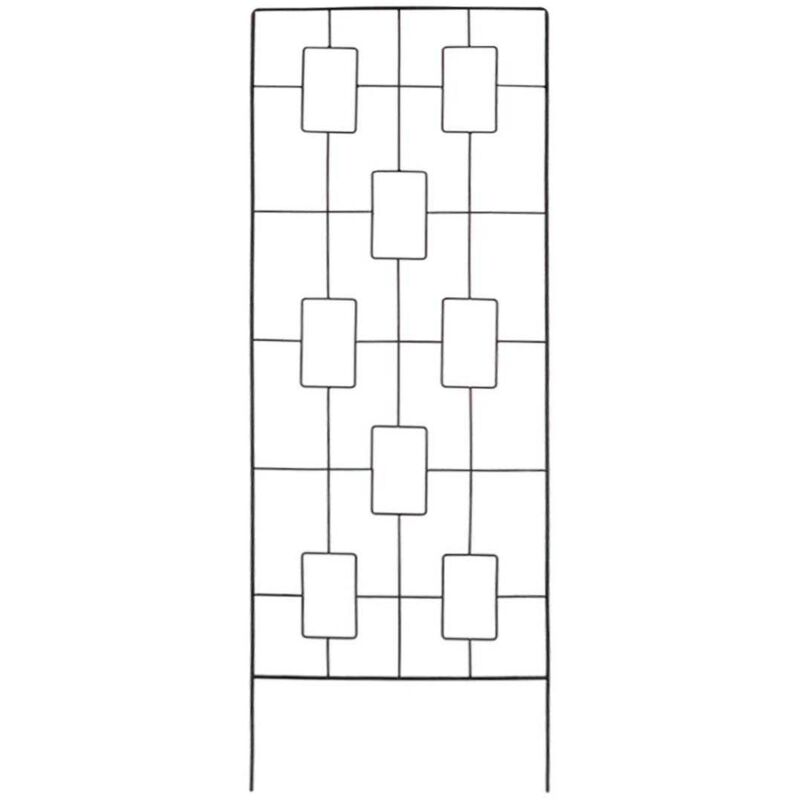 Esschert Design - Treillis support pour plantes en acier noir Géométrique