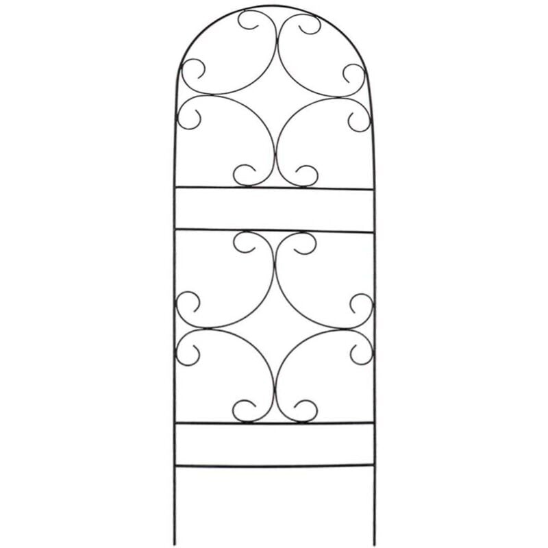 Esschert Design - Treillis support pour plantes en acier noir Volute