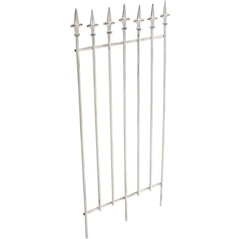 Treillis support pour plantes grimpantes décoration de jardin en métal blanc vieilli 100003872