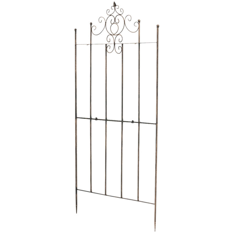 Treillis support pour plantes grimpantes métal bronze 100003896