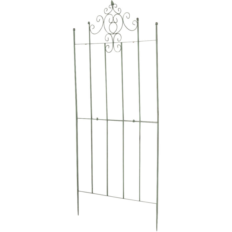 Treillis support pour plantes grimpantes métal vert vieilli 100003898