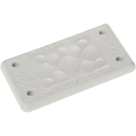 Trelleborg MH-10 F 12-1 LIGHT GREY UL94 V-0 IP65  TPE  Screw Durchführungsplatte     TPE Grau 1 St