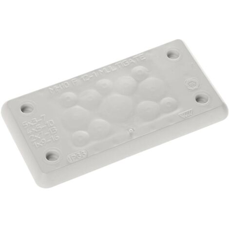 Trelleborg MH-10 F 12-1 LIGHT GREY UL94 V-0 IP65  TPE  Screw Piastra passante TPE Grigio 1 pz.