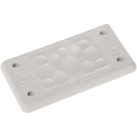 Trelleborg MH-10 F 12-1 LIGHT GREY UL94 V-0 IP65  TPE  Screw Plaque traversante TPE gris 1 pc(s)