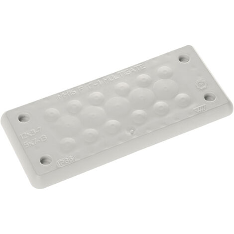 Trelleborg MH-16 F 17-1 LIGHT GREY UL94 V-0 IP65  TPE  Screw Durchführungsplatte     TPE Grau 1 St