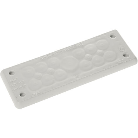 Trelleborg MH-24 F 17-3 LIGHT GREY UL94 V-0 IP65  TPE  Screw Durchführungsplatte     TPE Grau 1 St