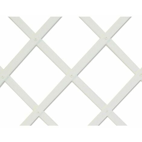 CELLOPLAST Trelliflex celosía de plástico 0,5x1,5m Color blanco perfil de listones 22x6mm Faura