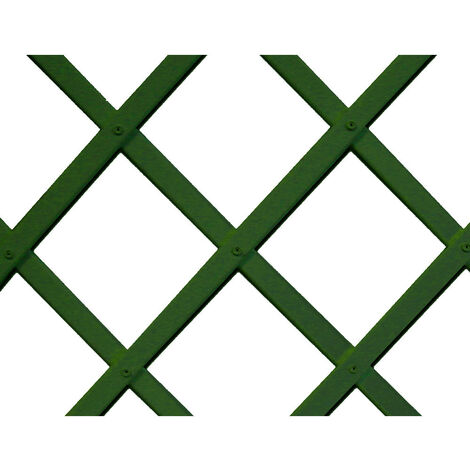 Trelliflex Treillis Plastique 1x2m Couleur Vert Profilé De Lattes 22x6mm Nortene