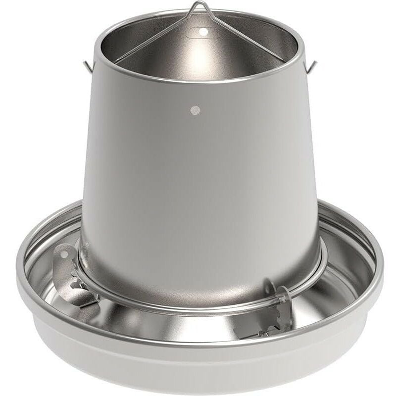 Suinga - Trémie en métal pour poulets 5 Kg sans pattes, 33x25 cm