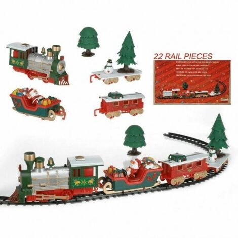 Tren eléctrico musical de Navidad de 22 piezas 1 LED a pilas - Feeric lights & christmas