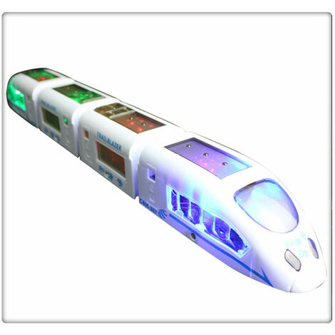 Tren eléctrico para niños - Con iluminación LED y música. Gran regalo de cumpleaños, regalo para niños y niñas a partir de 3 años.
