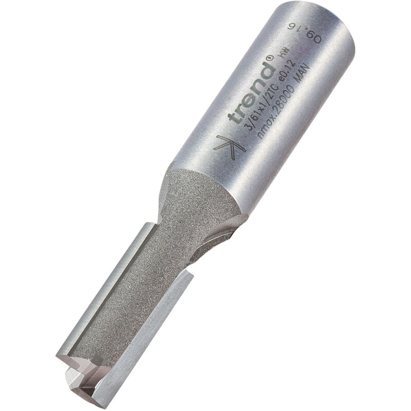 Trend 3/61X1/2TC 1/2 Shank Two Flute Cutter 10mm x 25mm Router Bit