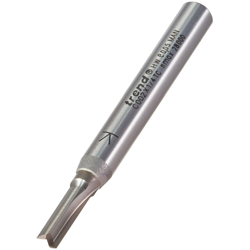 C002 x 1/4 tct Two Flute Cutter 4.0 x 11.1mm TREC00214TC - Trend