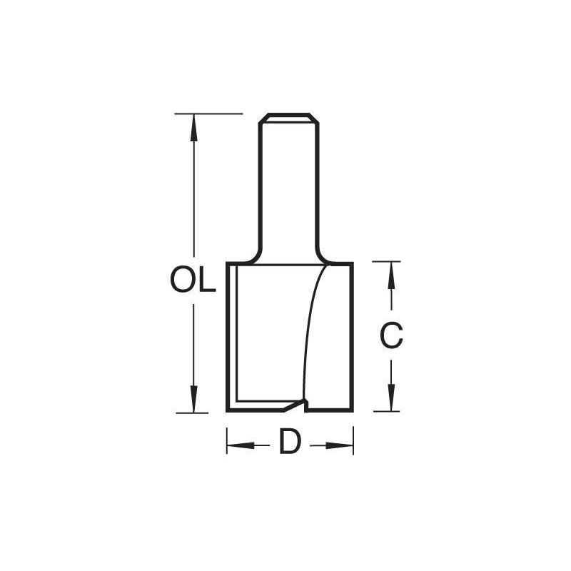 4/2X1/2 2 flute cutter 16 mm dia. - Trend