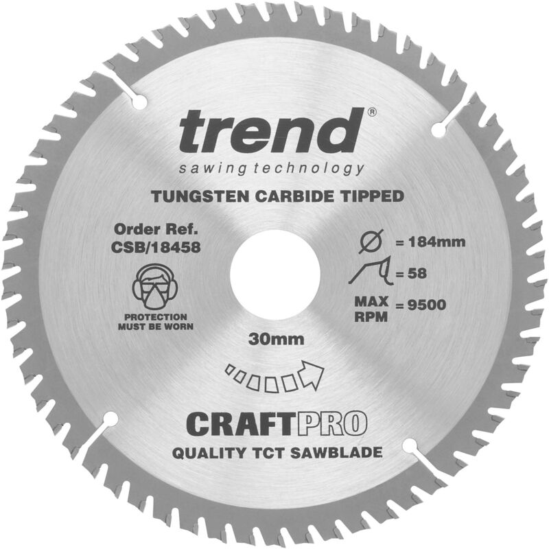Craft Pro - Lama per sega, diametro 184 mm, foro