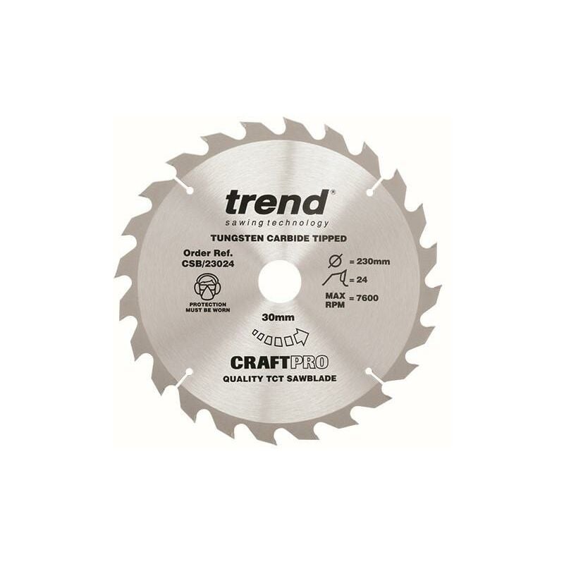 Trend CSB/23024 TCT Craft Saw Blade 230mm x 24T x 30mm