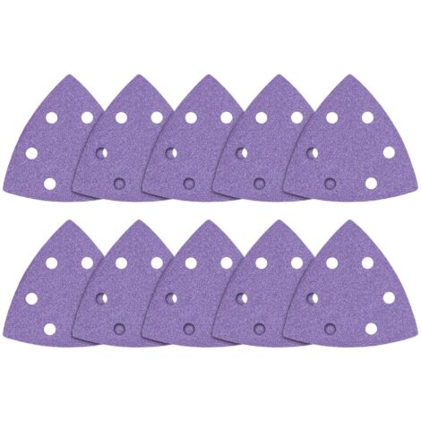 Trend Fogli abrasivi 93 mm a delta in ossido di alluminio, 120 grana, AB/OSC/120A, Confezione da 10