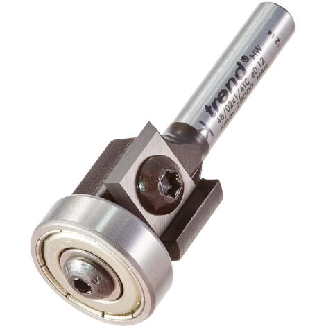 Trend Fresa professionale a punta rotonda, gambo da 1/4", diametro di taglio 19 mm e lunghezza di taglio 12 mm, punta in carburo di tungsteno, 46/02 x 1/4TC
