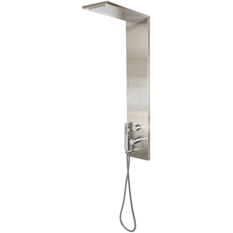 Colonna Doccia Idromassaggio Con Soffione E Doccetta Inox Trend Fin...