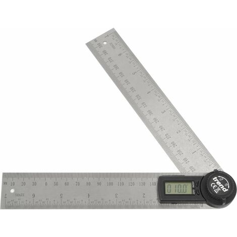 Trend Regolo angolare digitale - Gamma di angoli a 360 gradi per misurare e contrassegnare smussi, angoli obliqui e pendenze, DAR/200
