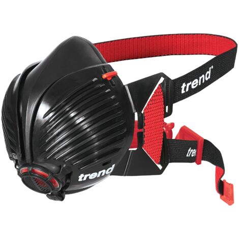 Trend Respiratore riutilizzabile SM Stealth Dust Mask P3, APF20 X WEL, include filtri sostituibili, colori assortiti (Black/Red o Black/Green), Piccolo medio, STEALTH/SM