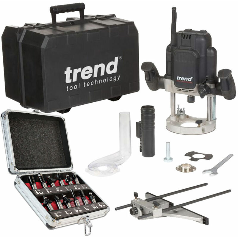 Image of T12EK 1/2 Plunge Router 240V with 12 Piece Set:230-240V, Yes, Routers - Trend