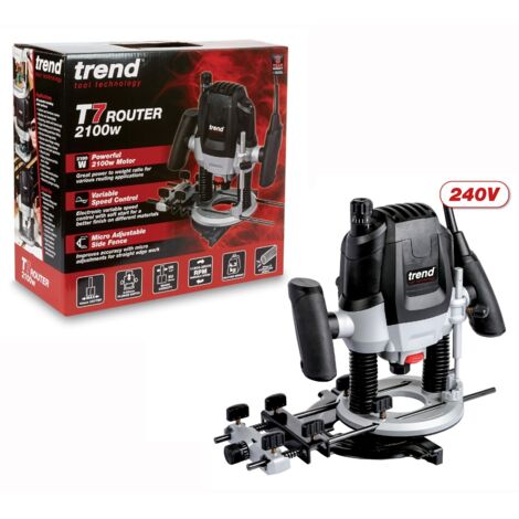 Trend T7EK 1/2in Variable Speed Router Plunge Cut Soft Start 2100W 240V TRET7EK