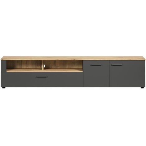 Trend-Team Esteban meuble TV chêne blond gris anthracite