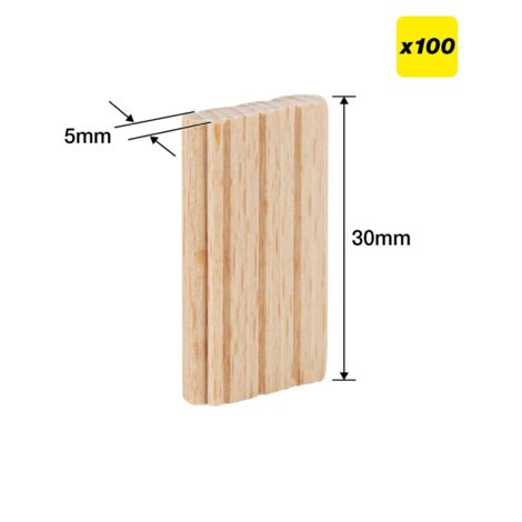 Trend TEN/5X30/100 Beechwood Mortice Tenons 5X30mm Festool Domino System X100