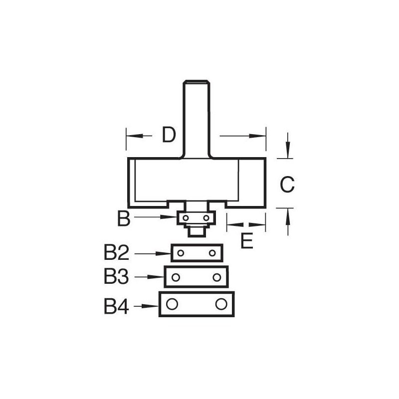 46/39X1/2 bearing guided 35MM rebater - Trend