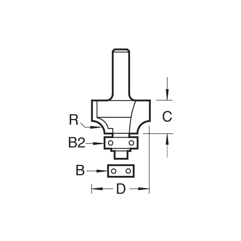 Trend - C076X1/4 rounding over 6.3MM radius