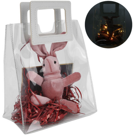 Trendige, transparente PVC-Tasche im europäischen Stil – originelle Geschenktasche, durchsichtige Verpackung, Kunststoffaccessoire