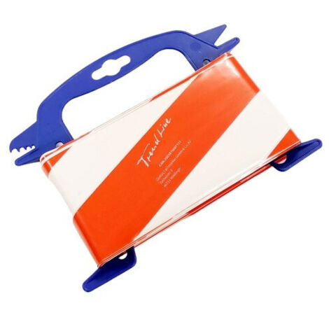 TrendLine Absperrband 50m x 80mm Rot/Weiß Flatterband Warnband Baustelle