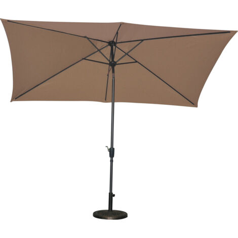 TrendLine Alu Marktschirm Lagos mocca 200 x 300 cm Sonnenschirm Gartenschirm
