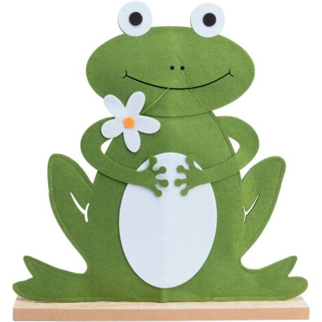 TrendLine Aufsteller Frosch Filz 51 cm grün Gartenstecker
