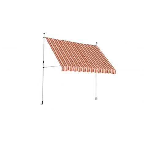 TrendLine Balkon-Markise 3 x 1,3 m orange-weiß gestreift Markisen