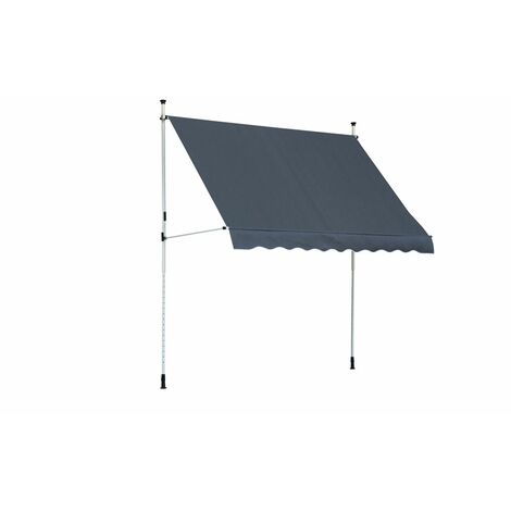 TrendLine Balkon Markise Dark grey, Breite  250 cm, Ausfall  130 cm Markisen