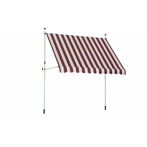 TrendLine Balkon Markise Red Stripe, Breite  300 cm, Ausfall  130 cm Markisen