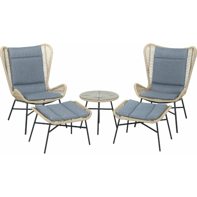 Trendline - Balkonset Grazia Gartenmöbel Sitzgruppe inkl Kissen Beistelltisch