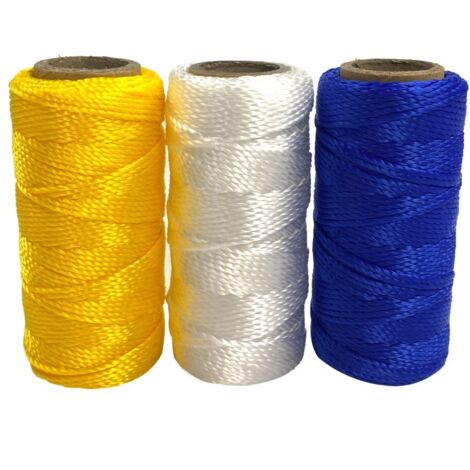 TrendLine Bindfaden-Set 50m 3-er Pack Packschnur Verpackungsfaden Polypropylen