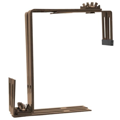 TrendLine Blumenkastenhalter 2-fach verstellbar Balkonkastenhalterung Braun