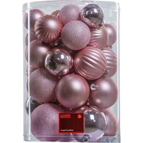 TrendLine Christbaumkugeln 34 Kugeln Rosa Weihnachtskugeln Weihnachtsbaumkugeln