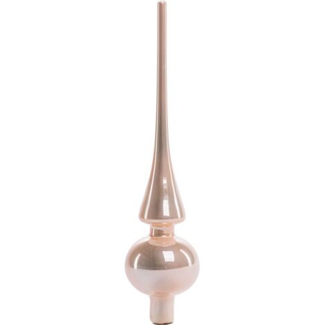 TrendLine Christbaumspitze aus Glas 26 cm champagner glänzend Christbaum- & Feiertagsschmuck