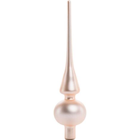 TrendLine Christbaumspitze aus Glas 26 cm champagner mattiert Christbaum- & Feiertagsschmuck