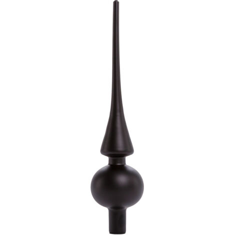 TrendLine Christbaumspitze aus Glas 26 cm schwarz matt Christbaumspitze