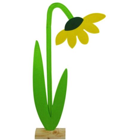 TrendLine Deko Blume Filz 62 x 31 cm gelb grün Jahreszeitliche Dekoration