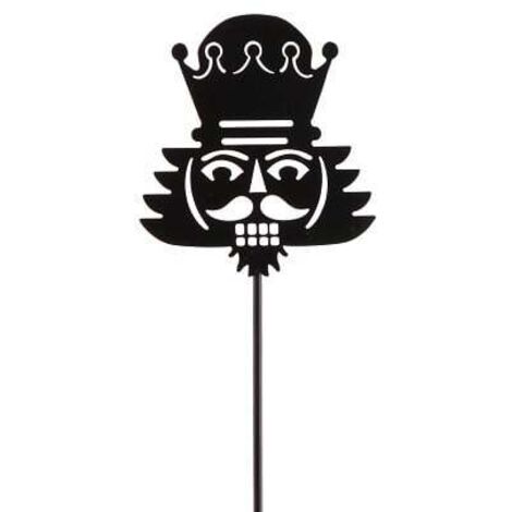 TrendLine Deko Eisen Figurenstecker Nussknacker 35 x 0,5 x 7,5 cm schwarz Figur