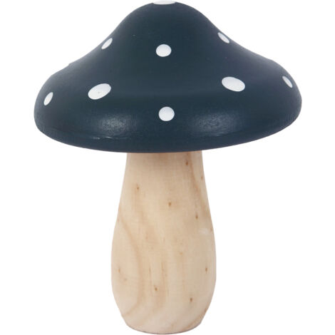 TrendLine Deko Holz Pilz 11 x 13,5 cm dunkelgrau Figur