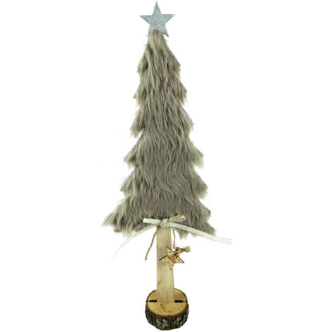 TrendLine Deko Holz Tannenbaum 43 x 5 x 13,5 cm braun Figur