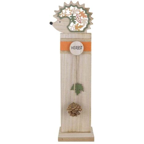 TrendLine Dekoaufsteller Holz Igel 39 x 10 cm natur Skulptur